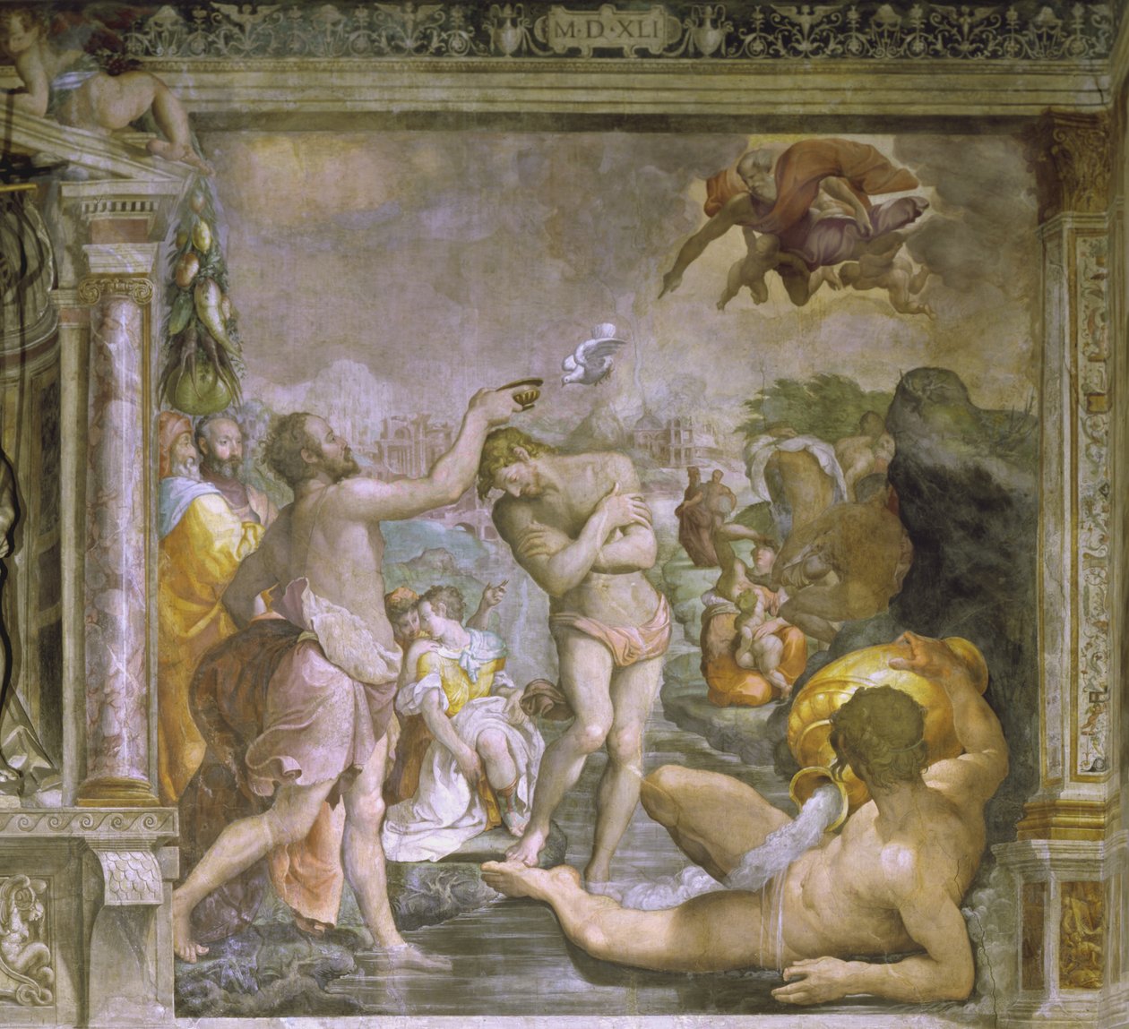 Kristi dåb, 1541 af Jacopino del Conte