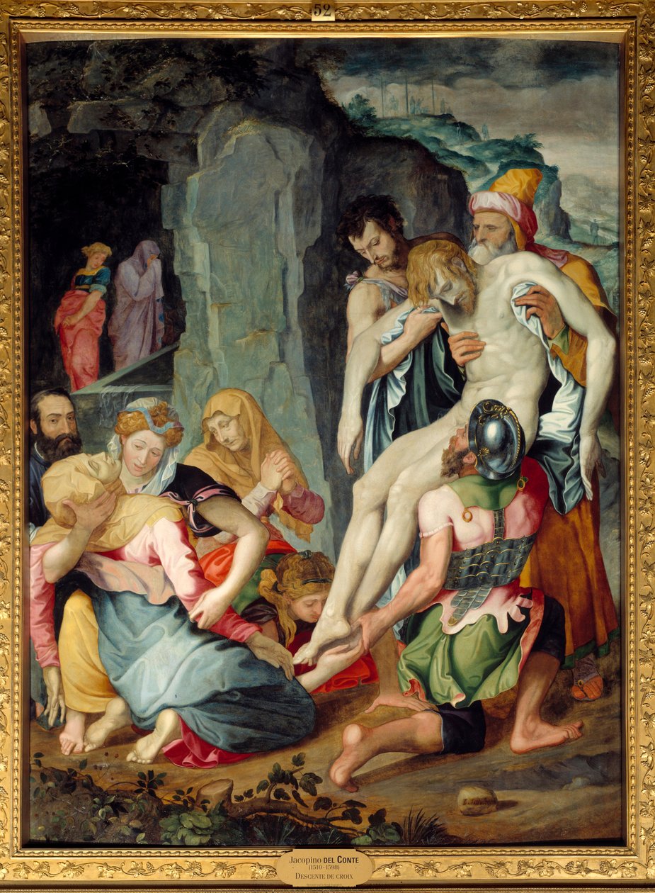 Gravmaleriet af Jacopo del Conte (1510-1598) 1500-tallet søn. 2,57x1,92 m Chantilly, Musee Conde af Jacopino del Conte