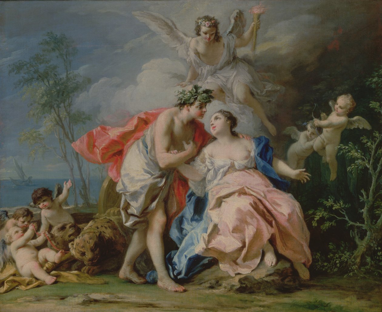 Bacchus og Ariadne af Jacopo Amigoni