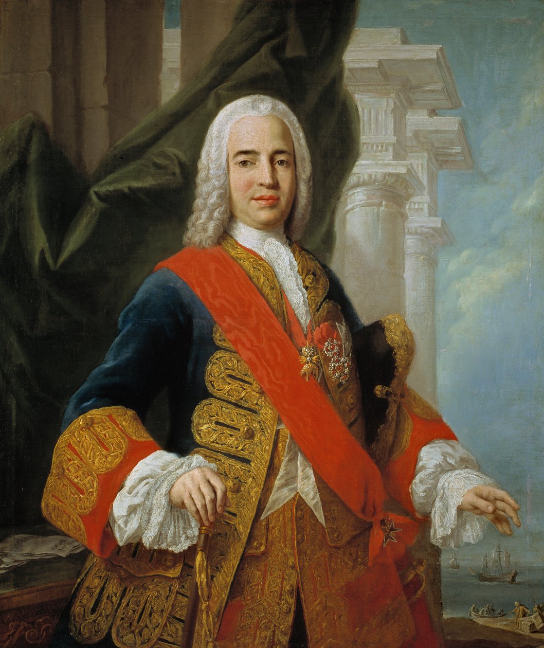 Portræt af Zenón de Somodevilla, 1. Marqués de la Ensenada (1702-1781) af Jacopo Amigoni
