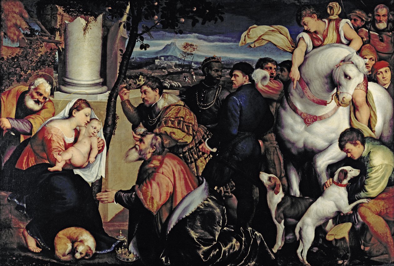 Tilbedelse af kongerne af Jacopo Bassano