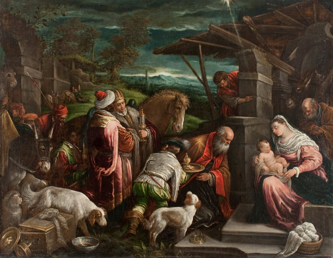 Tilbedelse af magi af Jacopo Bassano
