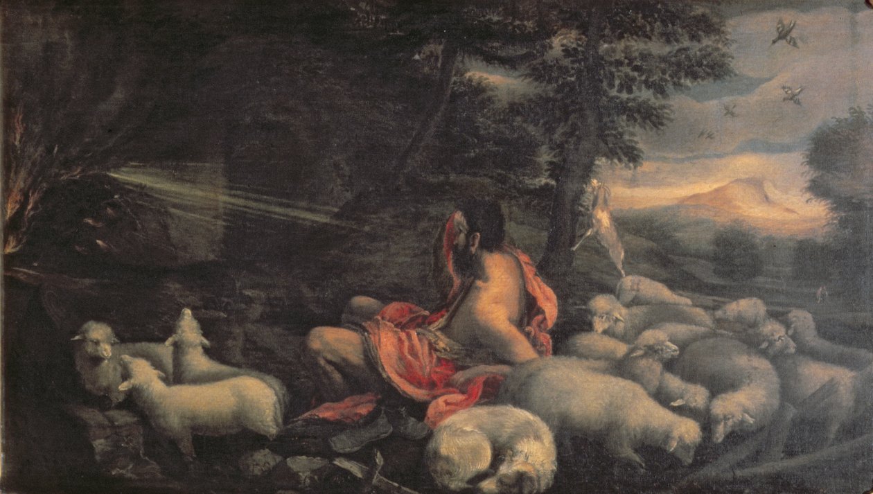 Moses og den brændende busk af Jacopo Bassano