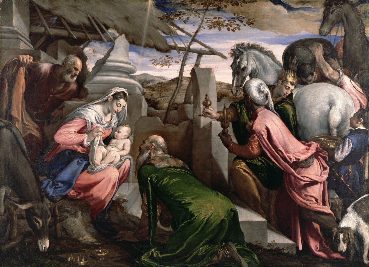 Magiernes tilbedelse, ca. 1568 af Jacopo Bassano