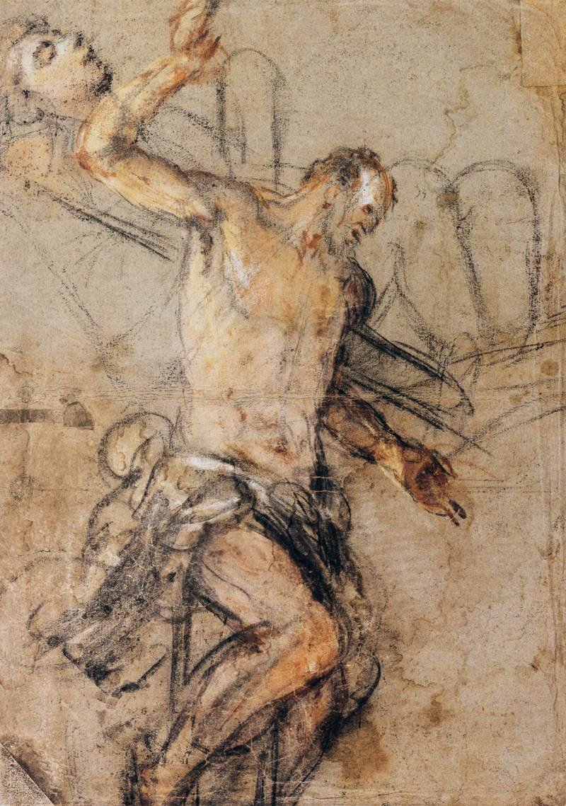 Den gode tyv på korset af Jacopo Bassano