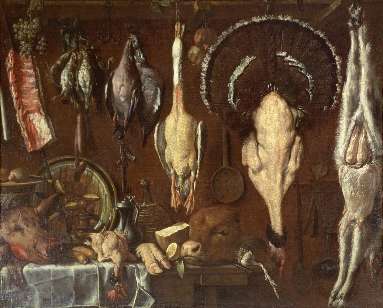 Stilleben af en slagterdisk, 1621 af Jacopo Chimenti Empoli