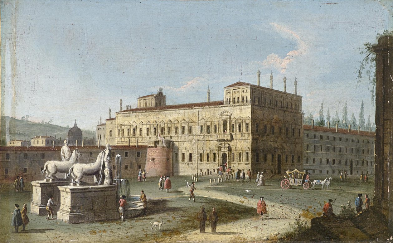 Udsigt over Quirinal i Rom af Jacopo Fabris