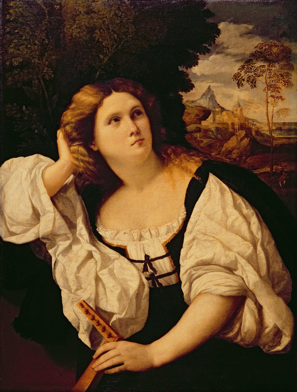 Dame med en lut, ca. 1520-25 af Jacopo Palma