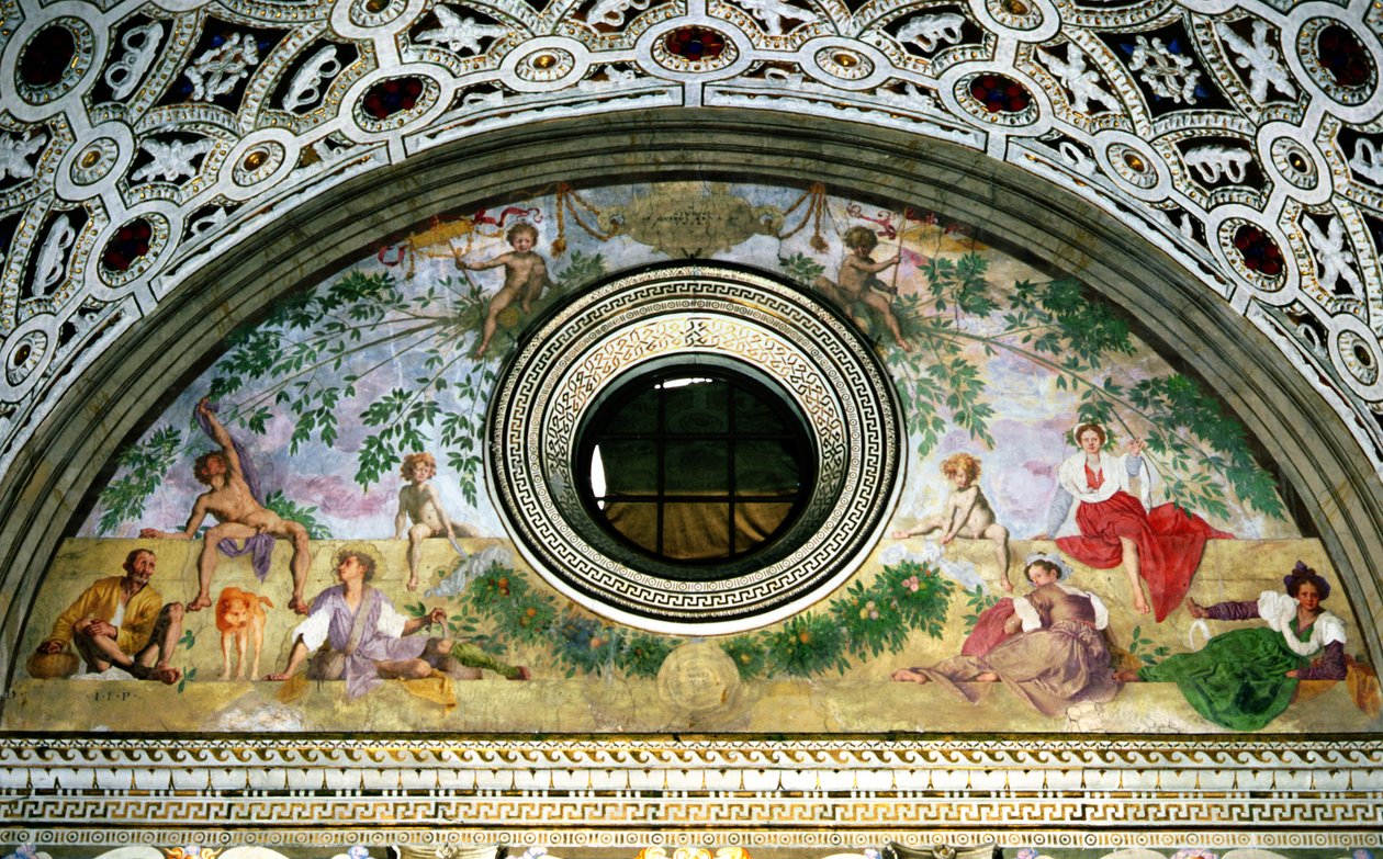 Lunette fra villaens indre med Vertumnus og Pomona af Jacopo Pontormo