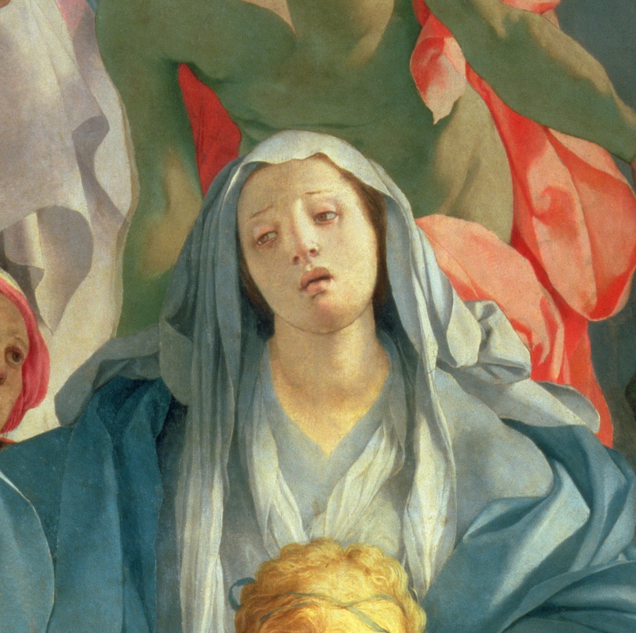The Deposition of Christ, 1525-28 paneldetalje af 80052 af Jacopo Pontormo