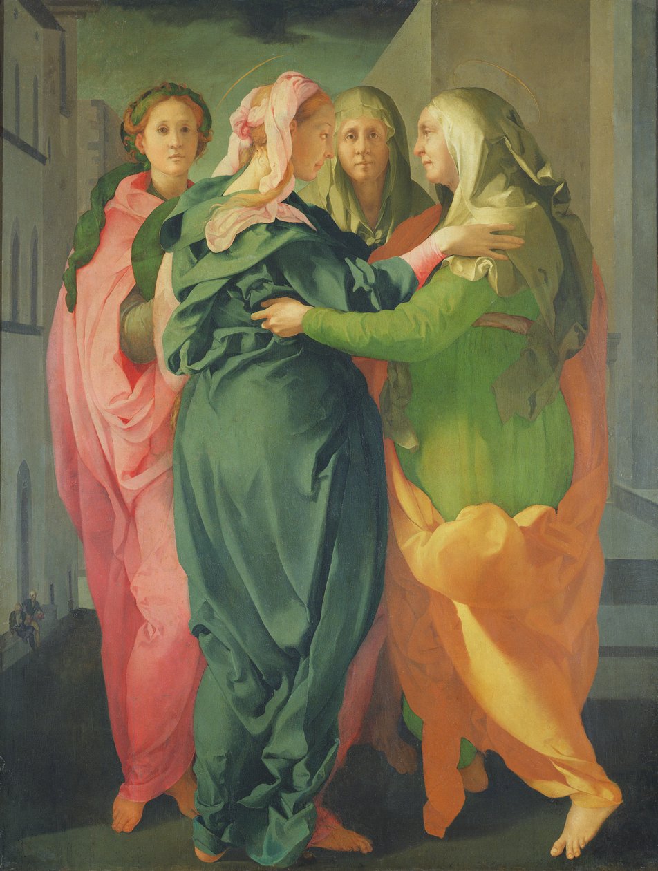 The Visitation, 1528-30 (se 208284 og 60439 for detaljer) af Jacopo Pontormo