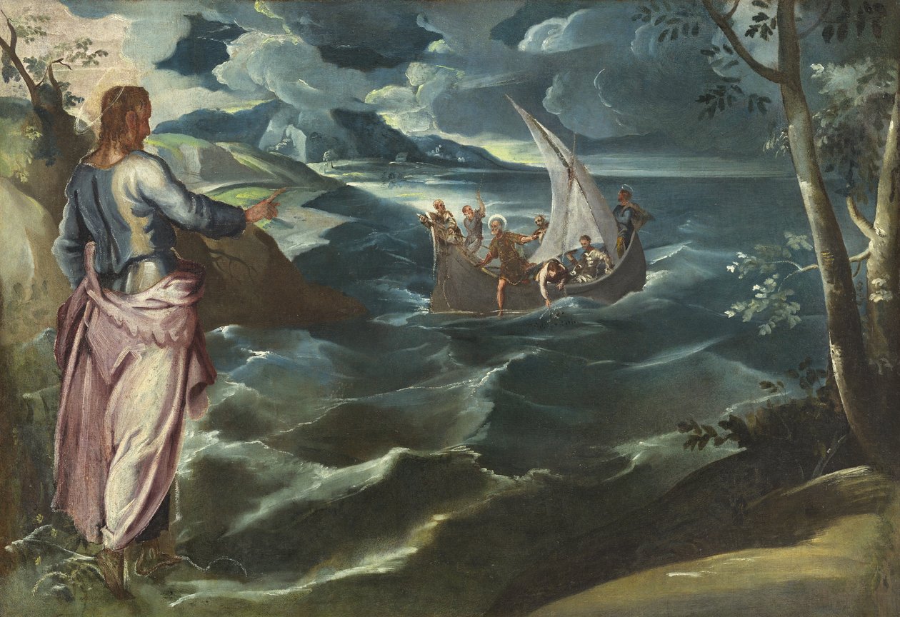 Kristus ved Genesaret Sø, ca. 1575-80 af Jacopo Robusti Tintoretto