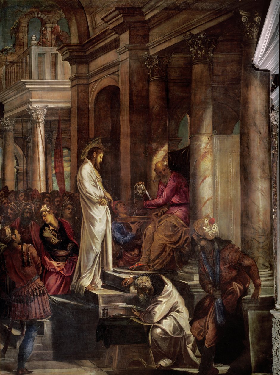 Kristus foran Pilatus, ca.1566-67 af Jacopo Robusti Tintoretto
