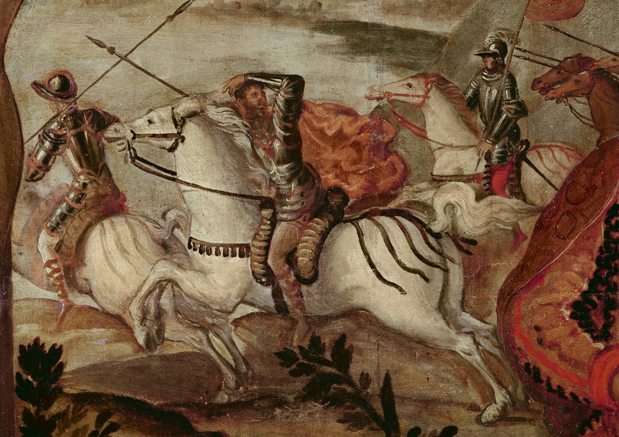 Detalje af en kavalerist fra Korsfæstelsen (detalje af 444238) af Jacopo Robusti Tintoretto