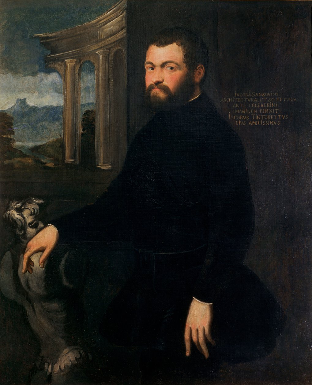 Jacopo Sansovino (1486-1570), oprindelig Tatti, billedhugger og statsarkitekt i Venedig af Jacopo Robusti Tintoretto