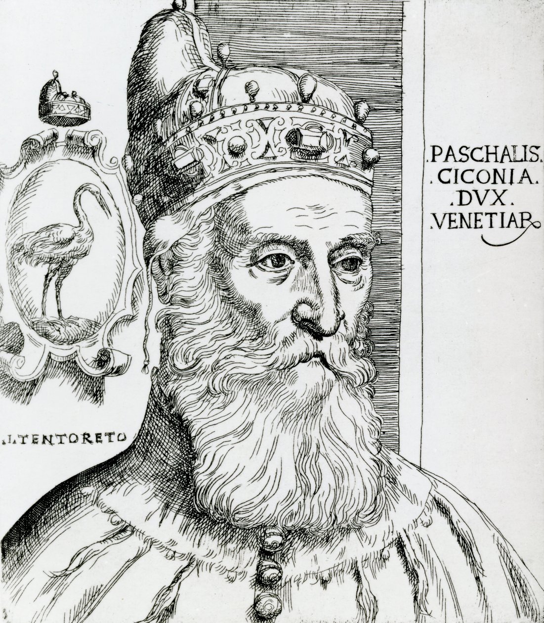 Pasquale Cicogna, doge af Venedig (1585-1595) af Jacopo Robusti Tintoretto