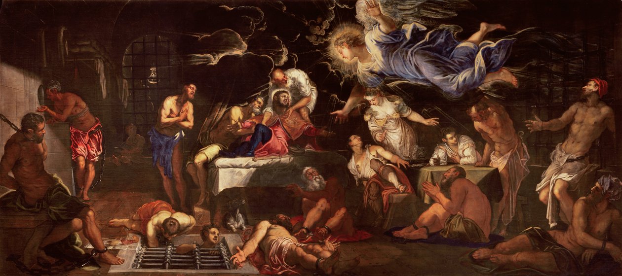 Saint Roch fængslet, ca. 1575 af Jacopo Robusti Tintoretto