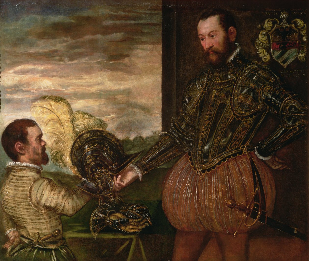 Scipio Clusone med en dværgkammertjener af Jacopo Robusti Tintoretto