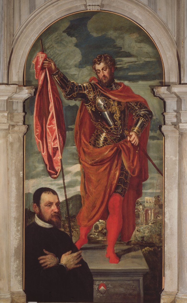 St. Demetrius og en donor fra Ghisi-familien af Jacopo Robusti Tintoretto