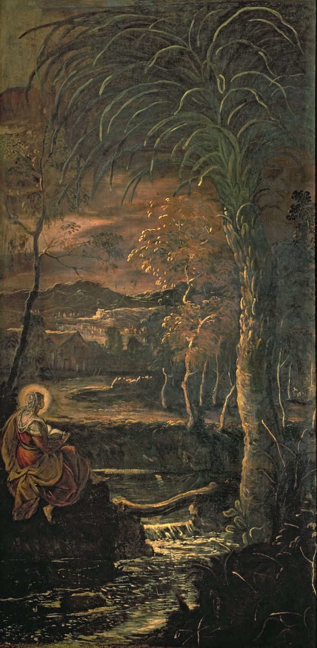 Den hellige Maria af Egypten i ørkenen af Jacopo Robusti Tintoretto