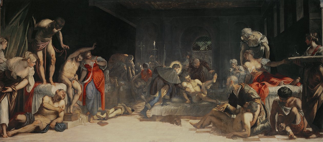 St. Roch helbreder pesten af Jacopo Robusti Tintoretto