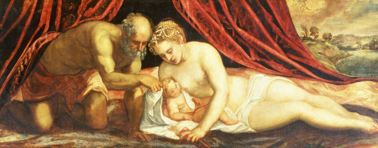 Venus, Vulcan og Amor af Jacopo Robusti Tintoretto