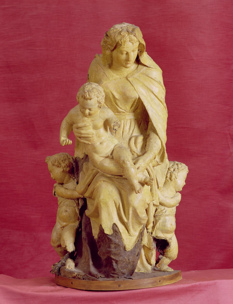 Madonna og barn (papier mache) af Jacopo Sansovino