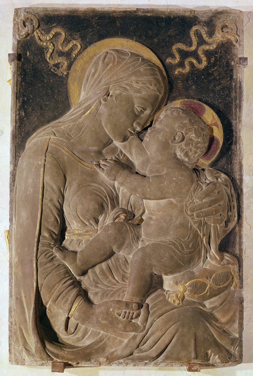 Jomfru og barn (malet gips) af Jacopo Sansovino