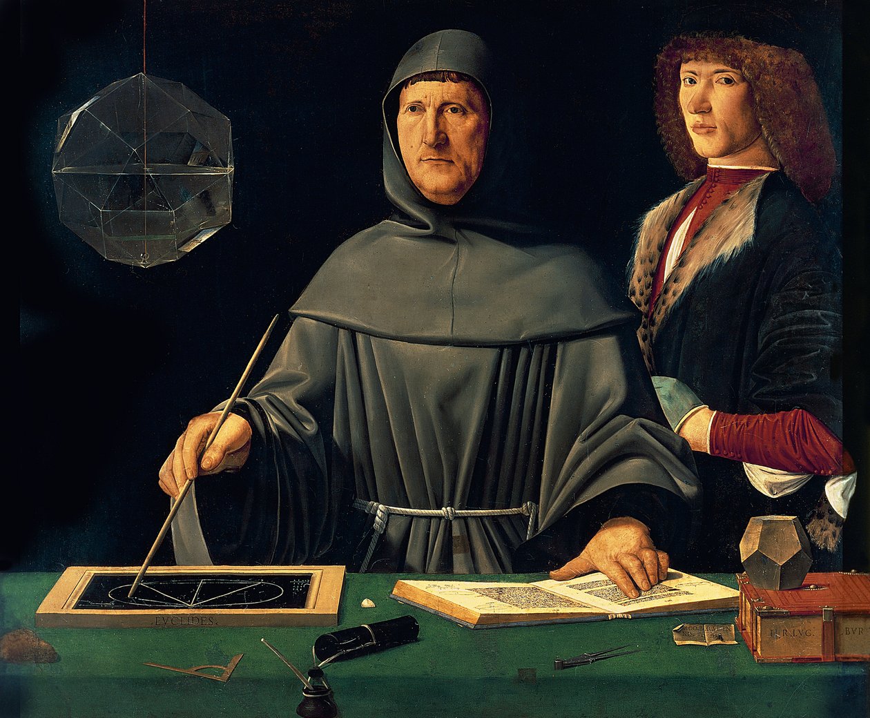 Portræt af Luca Pacioli (ca. 1445-c. 1514) 1495 af Jacopo de Barbari