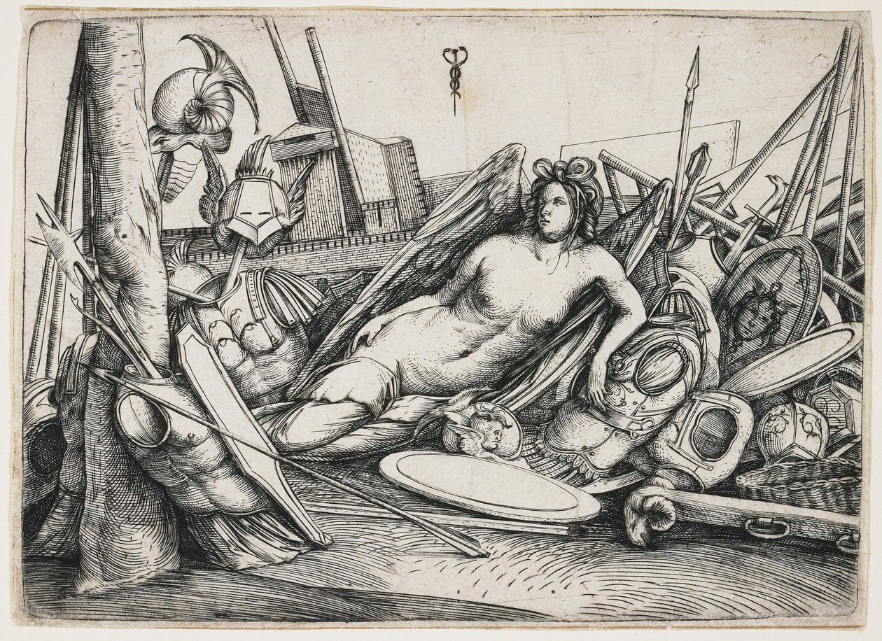 Victory Reclining Midt Trofæer, ca. 1510 af Jacopo de Barbari