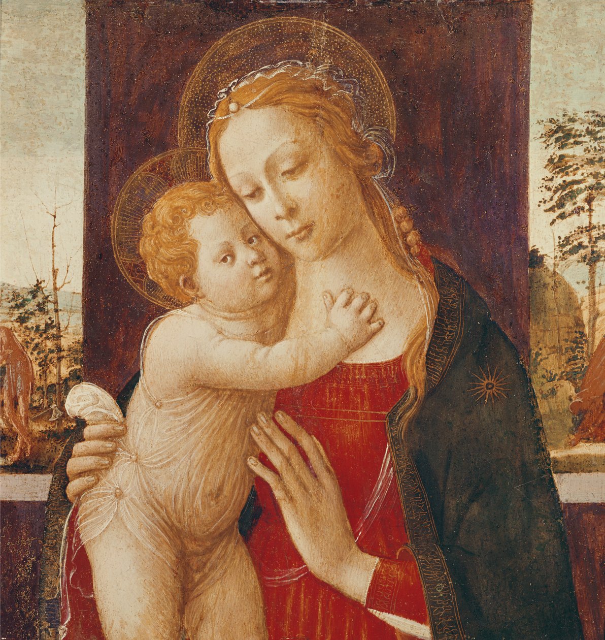Jomfruen og Barnet af Jacopo del Sellaio