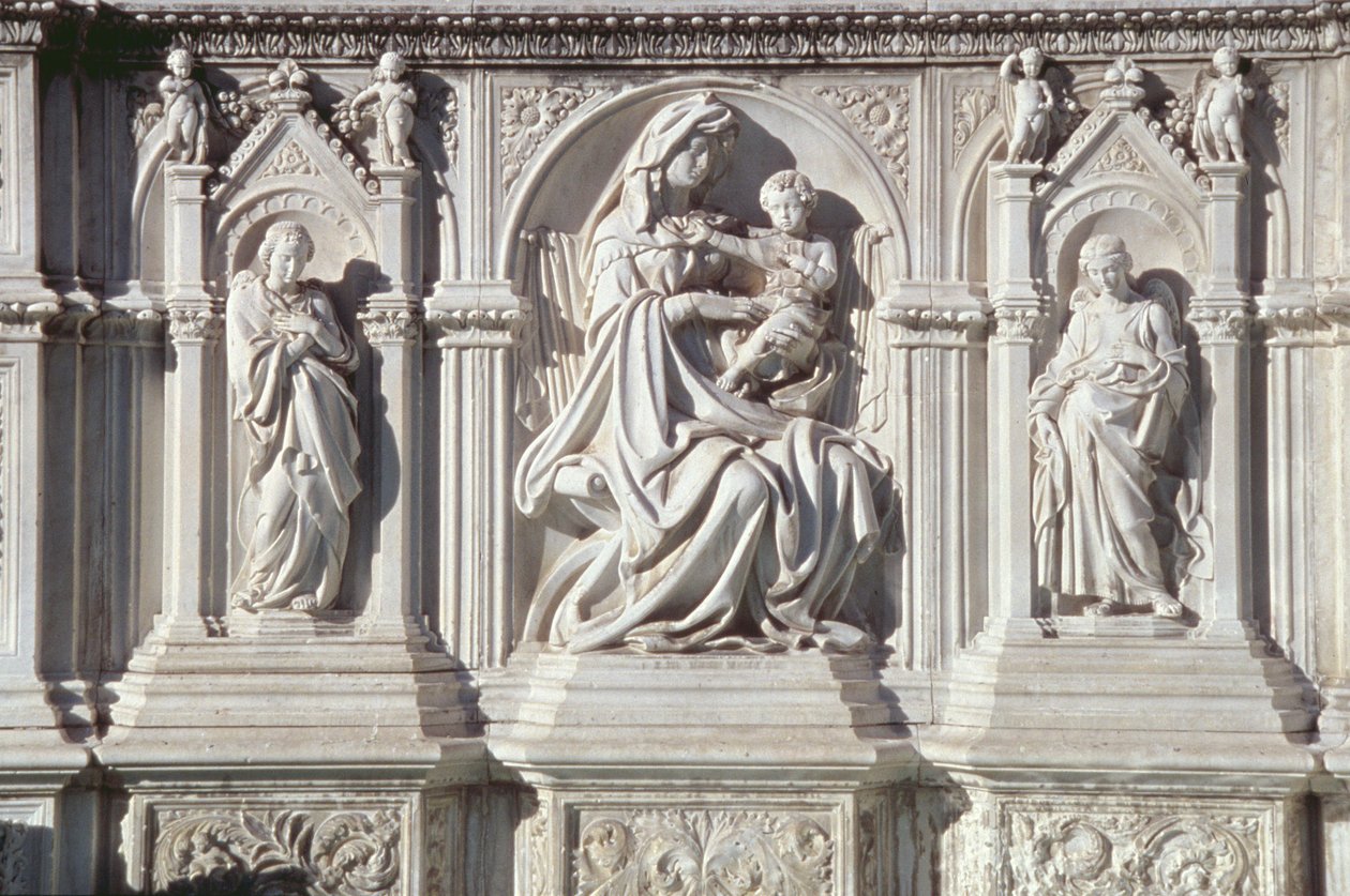 Fonte Gaia (marmor) (detalje) af Jacopo della Quercia