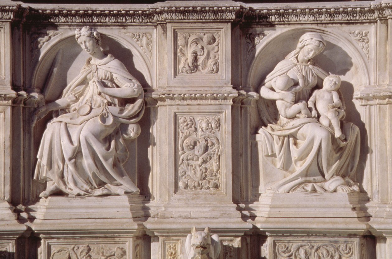 Fonte Gaia (marmor) (detalje) af Jacopo della Quercia