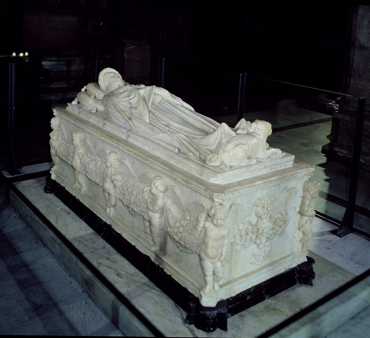 Ilaria del Carrettos grav (d.1405) (marmor) af Jacopo della Quercia