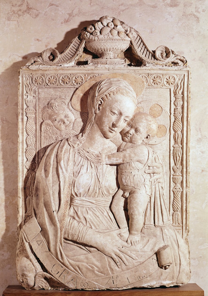 Jomfru og barn (marmor) af Jacopo della Quercia