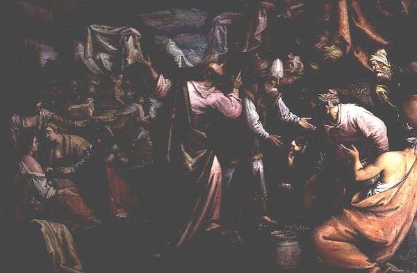 Manna i vildmarken af Jacopo Bassano
