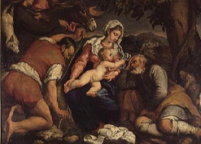 Tilbedelse af hyrderne af Jacopo Bassano