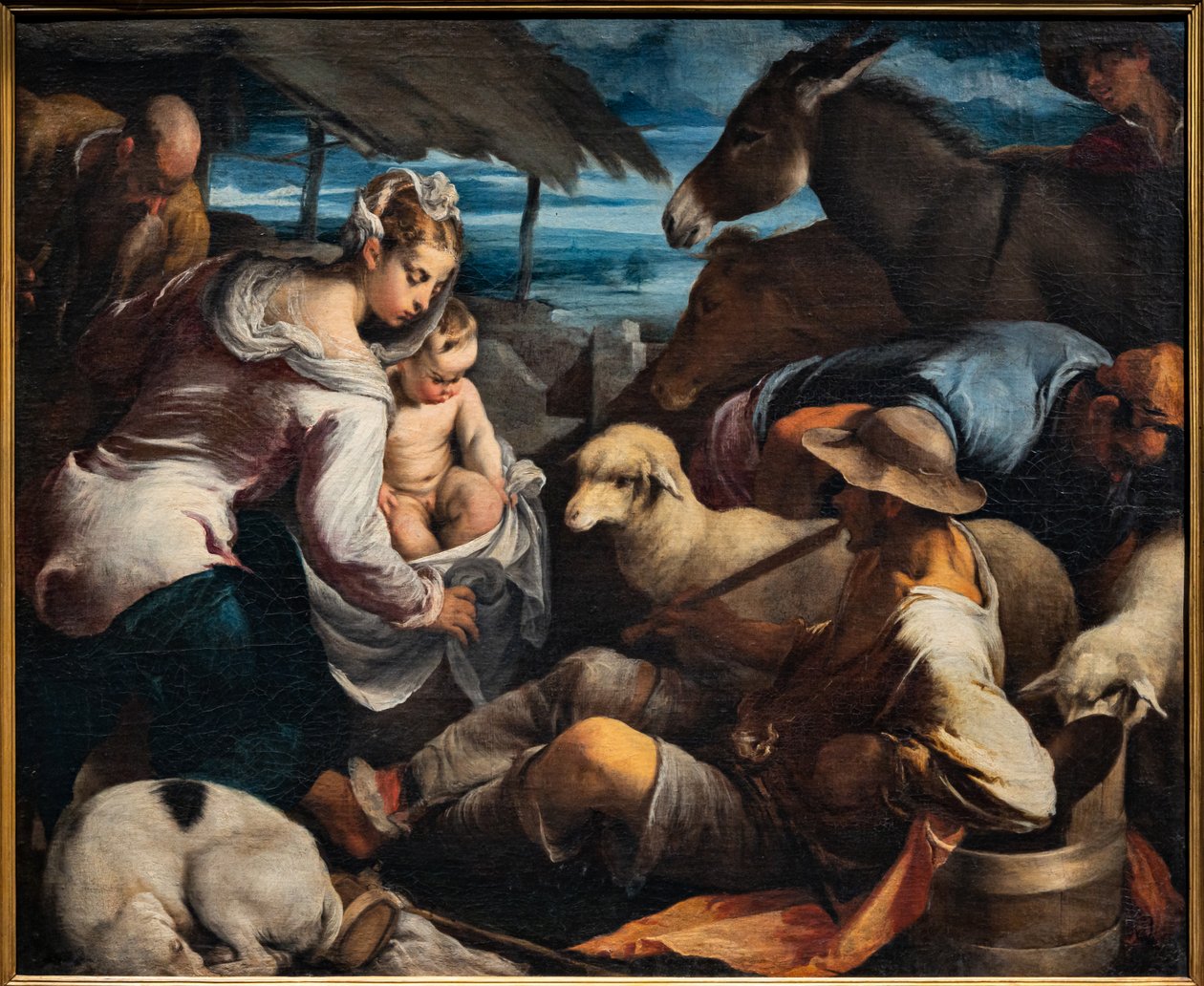 Tilbedelse af hyrderne af Jacopo (1510 92) Bassano