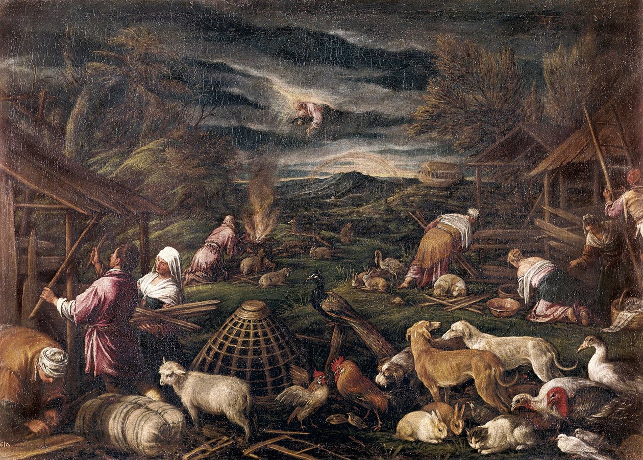 Noe efter syndfloden. Maleri af Jacopo da Ponte, kaldet Jacopo Bassano (1515-1592) af Jacopo Bassano