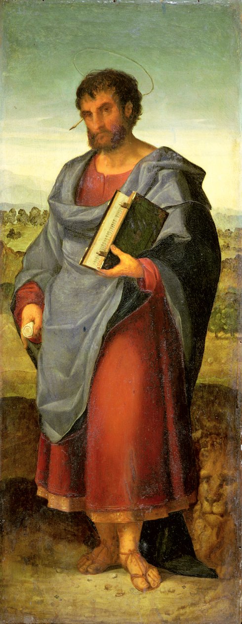 Markus (olie på panel) af Jacopo (c.1480-1528) Palma