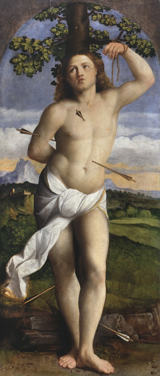 Sankt Sebastian af Jacopo (c.1480 1528) Palma