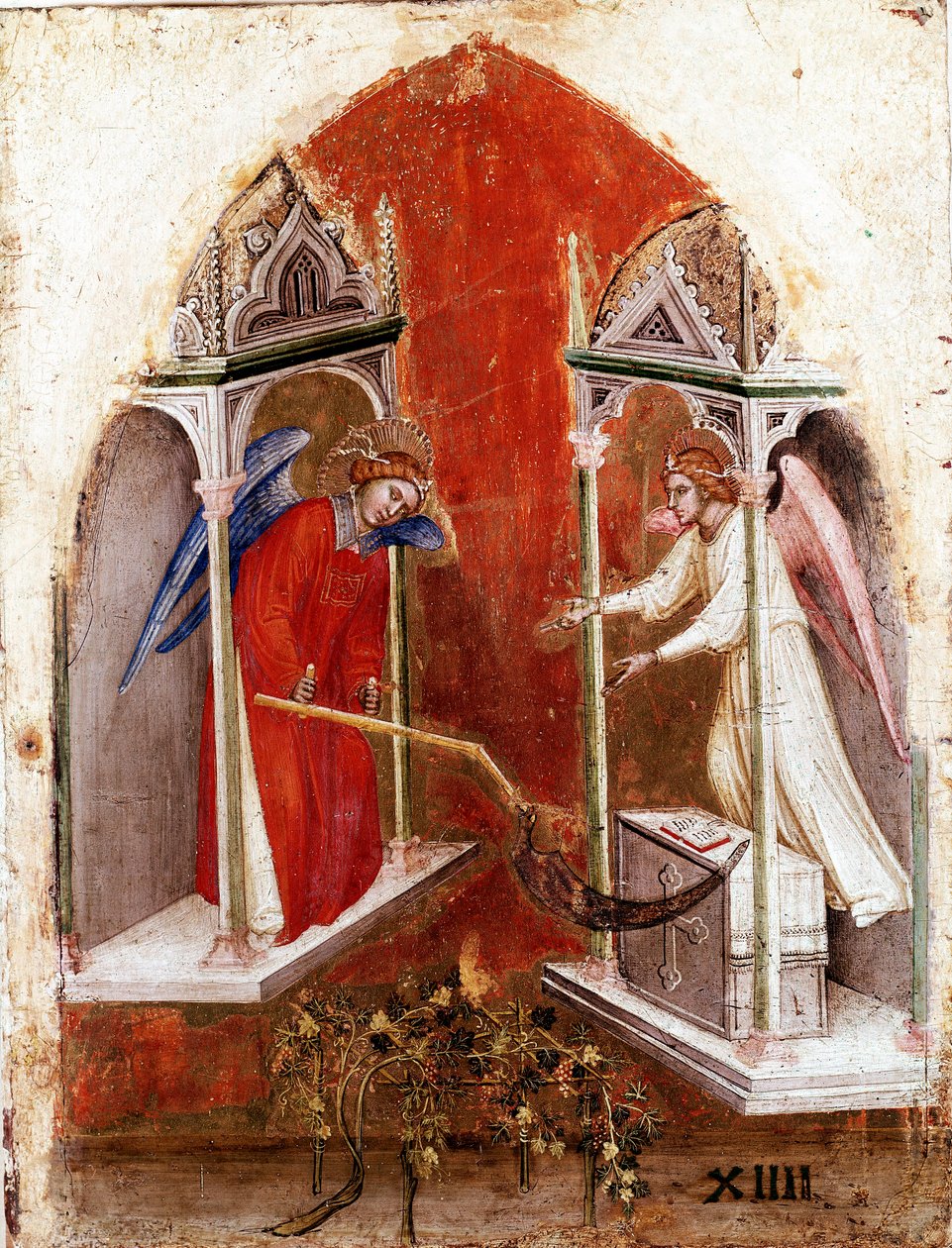 Apokalypsens polyptykon: indre venstre panel. Høsten. Detrempe på træ af Jacobello Alberegno (1367-1397 ca.) 1360-1390. Gallerie dell