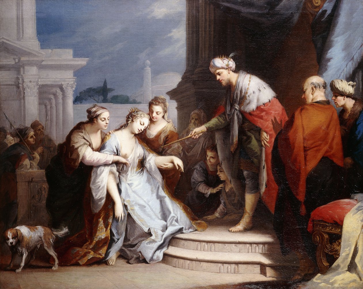 Ester foran Ahasverus, af Jacopo Amigoni