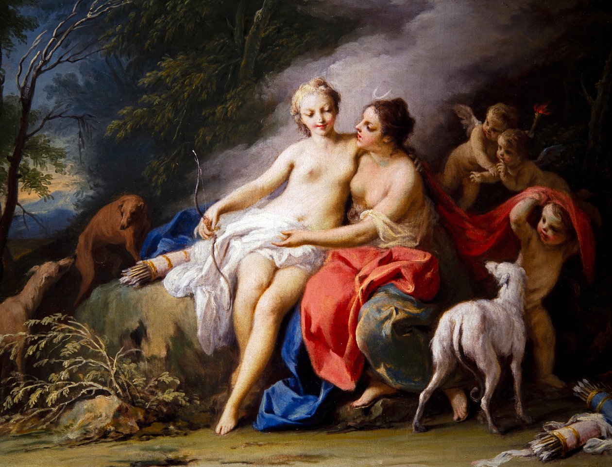 Jupiter og Callisto af Jacopo Amigoni