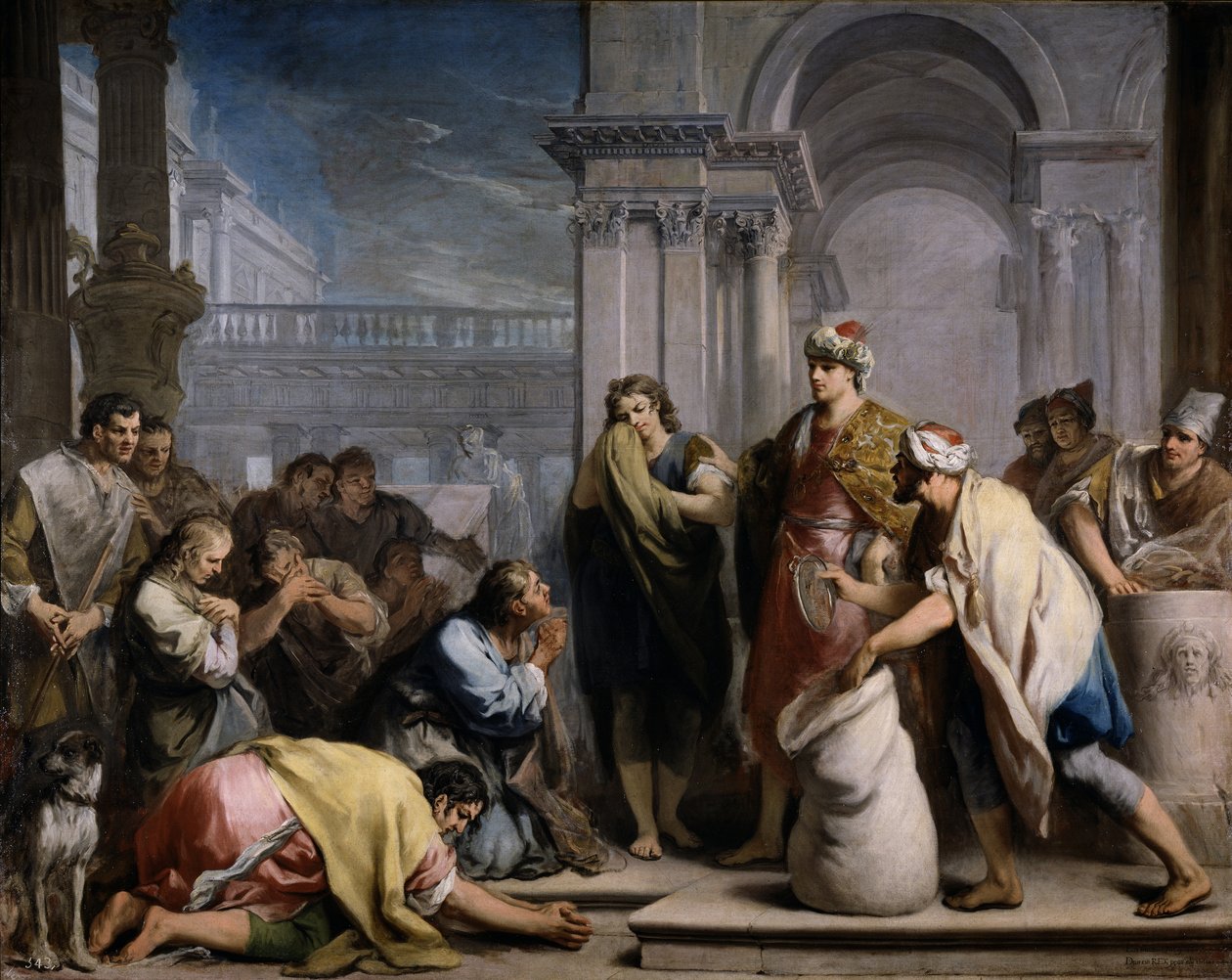 Josephs sølvbæger i Benjamins sæk, ca 1749 af Jacopo Amigoni