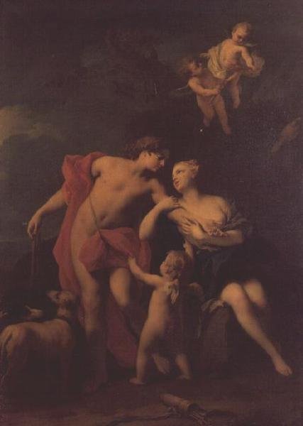 Venus og Adonis, ca.1740 af Jacopo Amigoni