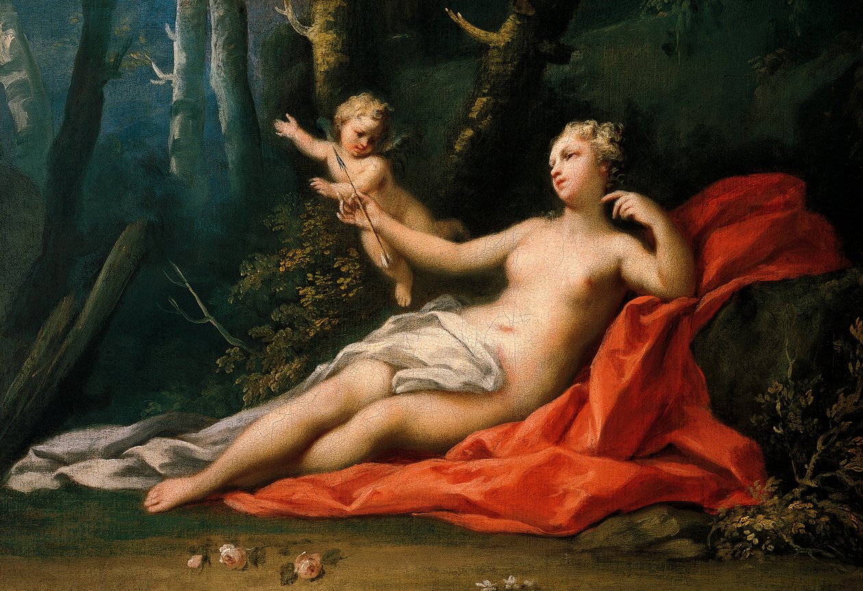 Venus og Amor af Jacopo Amigoni