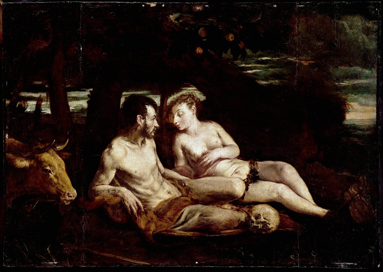 Adam and Evedani af Jacopo Bassano