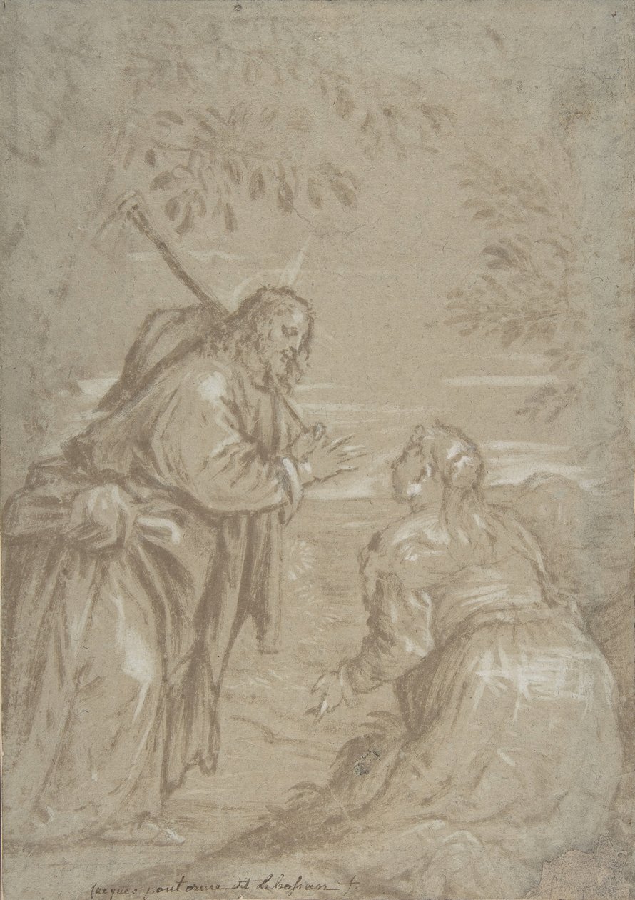 Kristus viser sig for den hellige Maria Magdalena Noli Me Tangere, ca. 1560. af Jacopo Bassano.