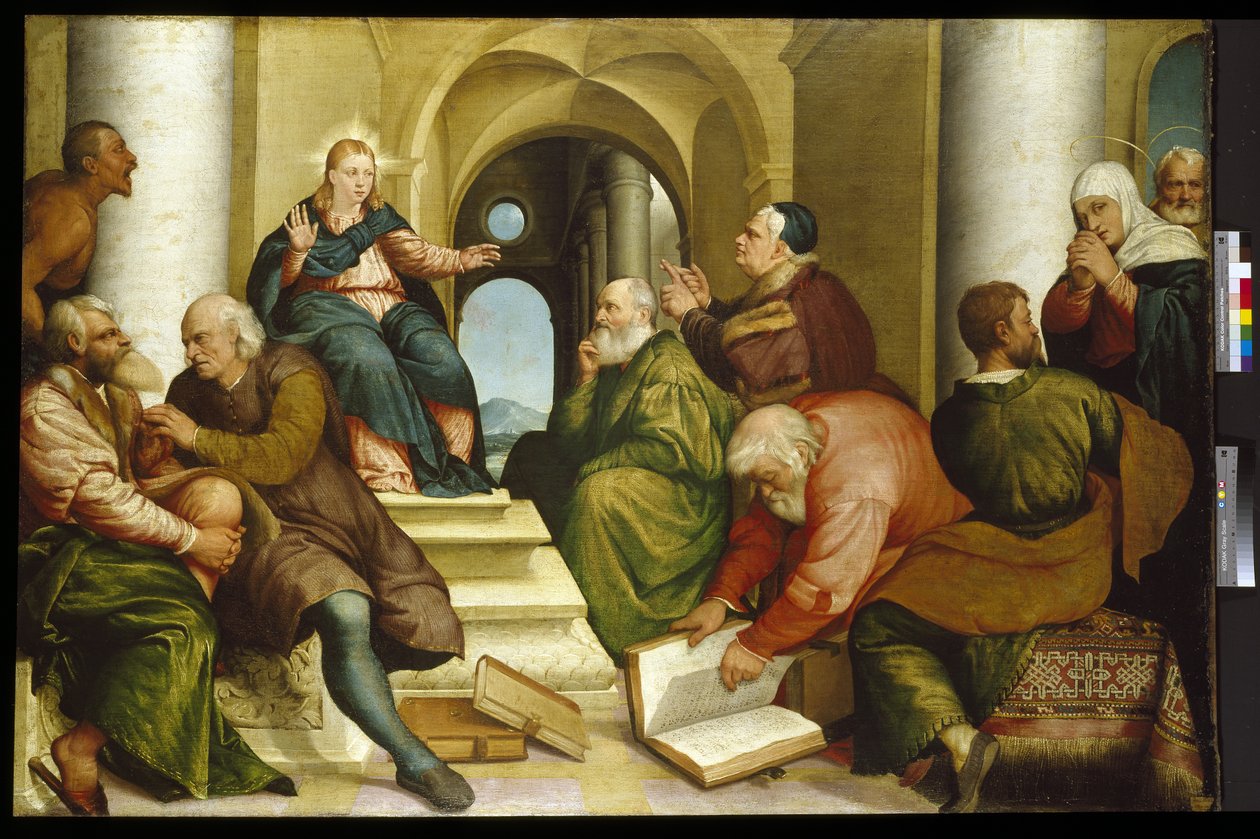 Kristus blandt lægerne, 1500-tallet af Jacopo Bassano